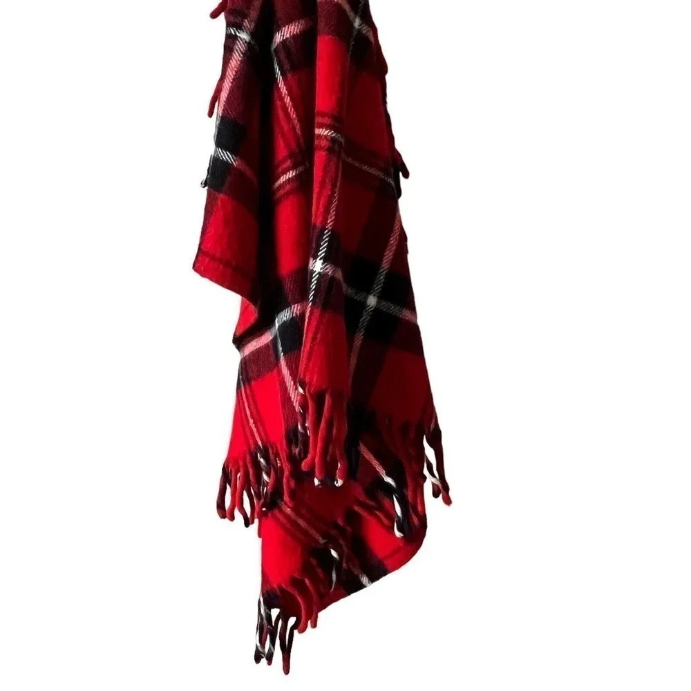 VINTAGE Faribo Tartan Plaid Stadium Blanket Throw Cozy Cabin Acrylic 42